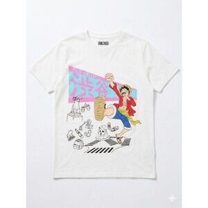 NWT One Piece Official Anime TShirt Luffy Japan Exclusive White Size‎ L  B002